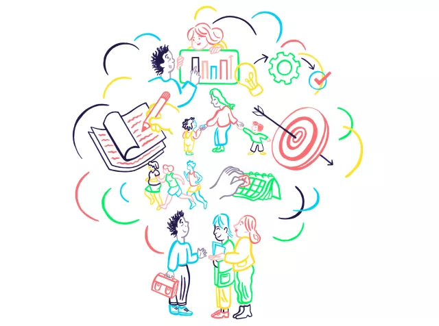 Illustration showing reciprocity to encourage employee engagement