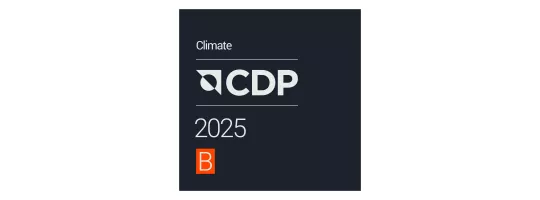 CDP climate badge B 2025